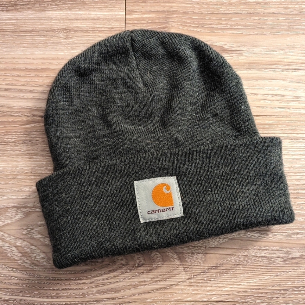 Carhartt green / grey knit winter cap beanie